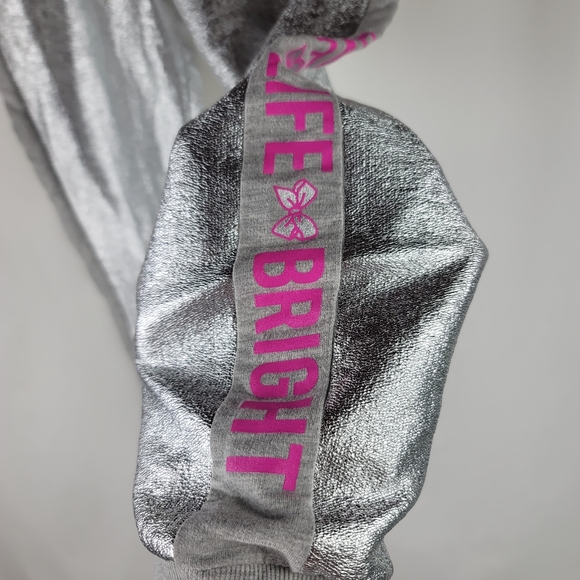 Nickelodeon Jojo Siwa Girls Silver Pink Jogger Sweat Pants Size 14/16 - Picture 2 of 10